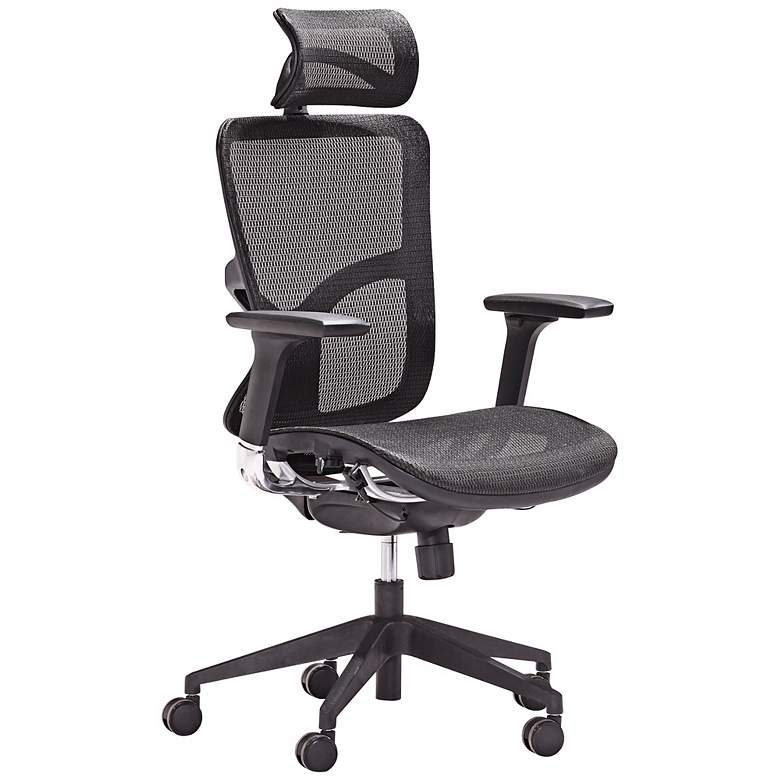 Image 1 Zuo Harlow Collection High Back Black Office Chair
