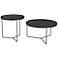 Zuo Harrison Black Round Coffee Tables Set of 2