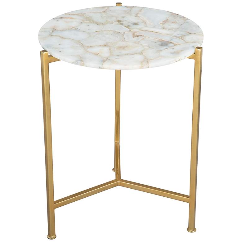 Image 2 Zuo Haru 16 1/2 inch Wide Gold Side Table
