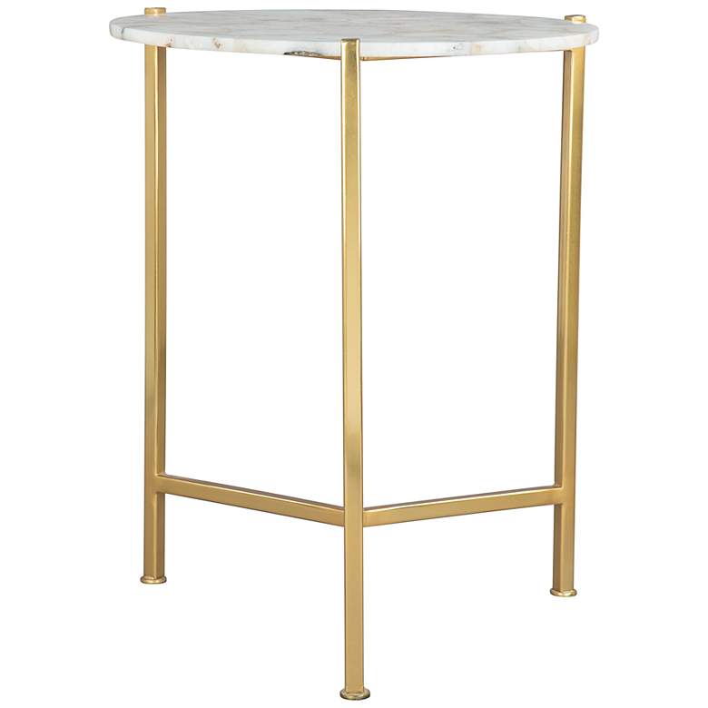 Image 6 Zuo Haru 16 1/2" Wide Gold Side Table more views