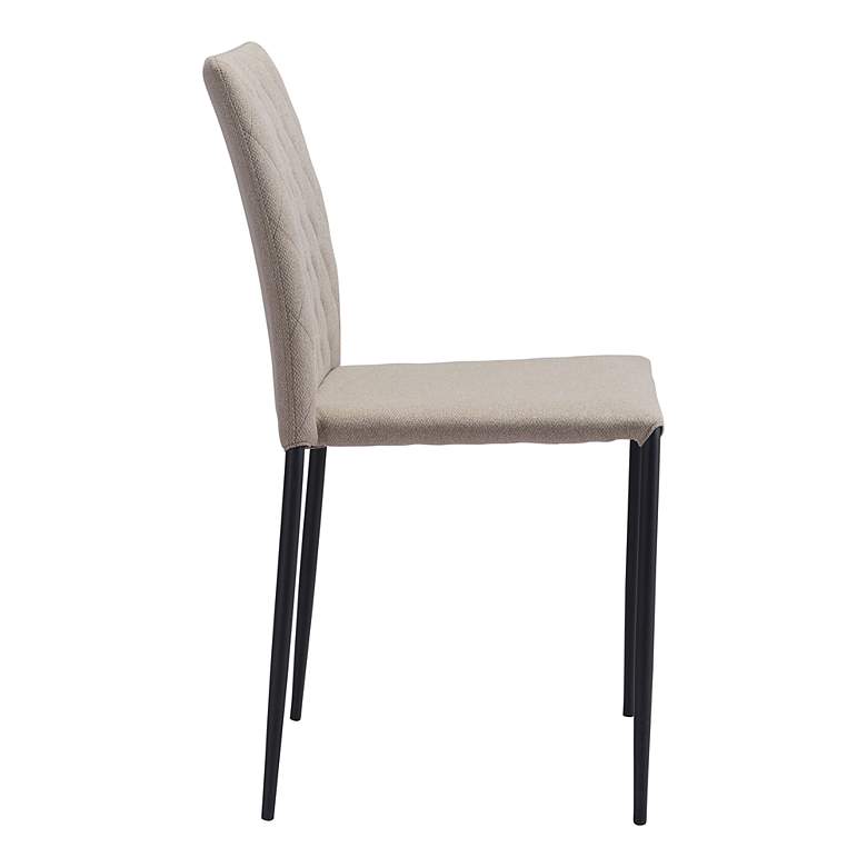 Image 3 Zuo Harve Beige Fabric Dining Chairs Set of 2 more views