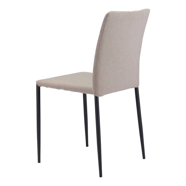 Image 5 Zuo Harve Beige Fabric Dining Chairs Set of 2 more views