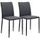 Zuo Harve Gray Faux Leather Dining Chairs Set of 2