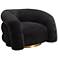 Zuo Havn 36 1/4" Wide Plush Black Fabric Modern Accent Chair