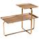 Zuo Henry 31" Wide Gold 2-Tier Coffee Table