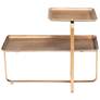 Zuo Henry 31" Wide Gold 2-Tier Coffee Table