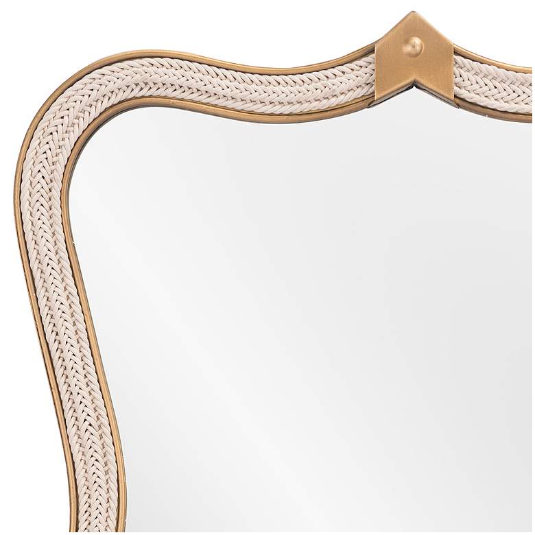 Image 3 Zuo Hillegass Gold 19 3/4 inch x 32 inch Quatrefoil Wall Mirror more views