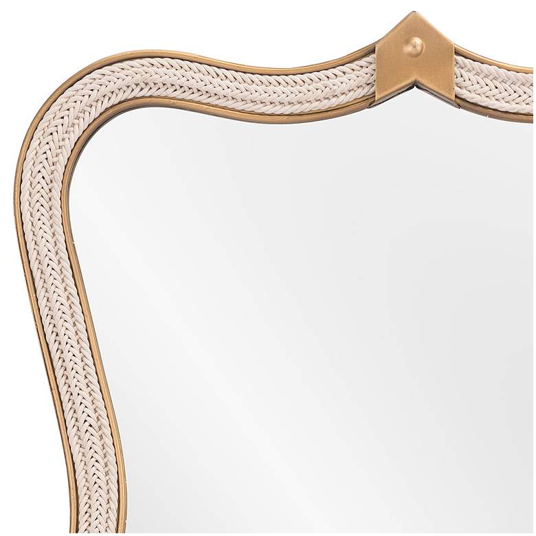 Image 3 Zuo Hillegass Gold 19 3/4" x 32" Quatrefoil Wall Mirror more views
