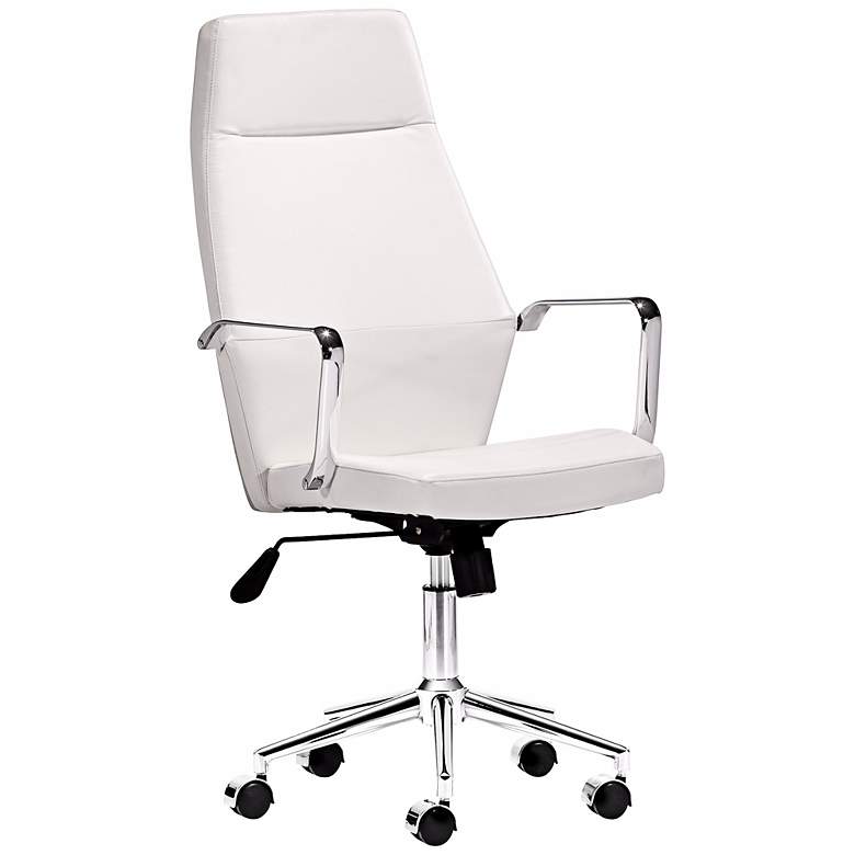 Image 1 Zuo Holt Collection High Back White Office Chair