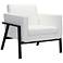 Zuo Homestead White Faux Leather Modern Lounge Chair