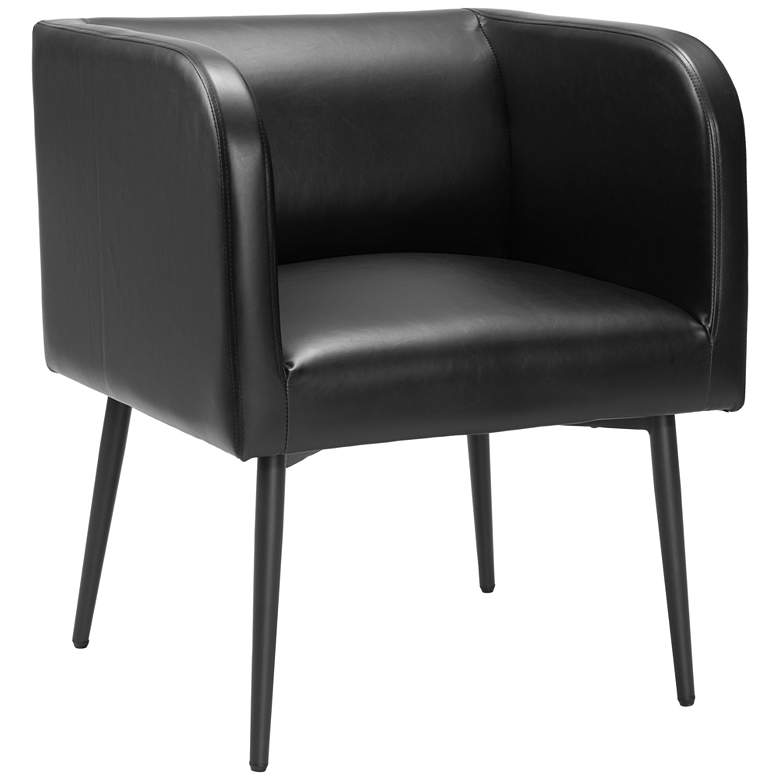 Image 1 Zuo Horbat 24" Wide Modern Black Dining Chairs Set of 2