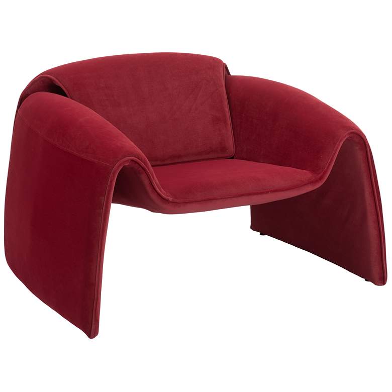 Image 1 Zuo Horten Red Velvet Accent Chair