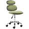 Zuo Iris Olive Velvet Adjustable Swivel Office Chair