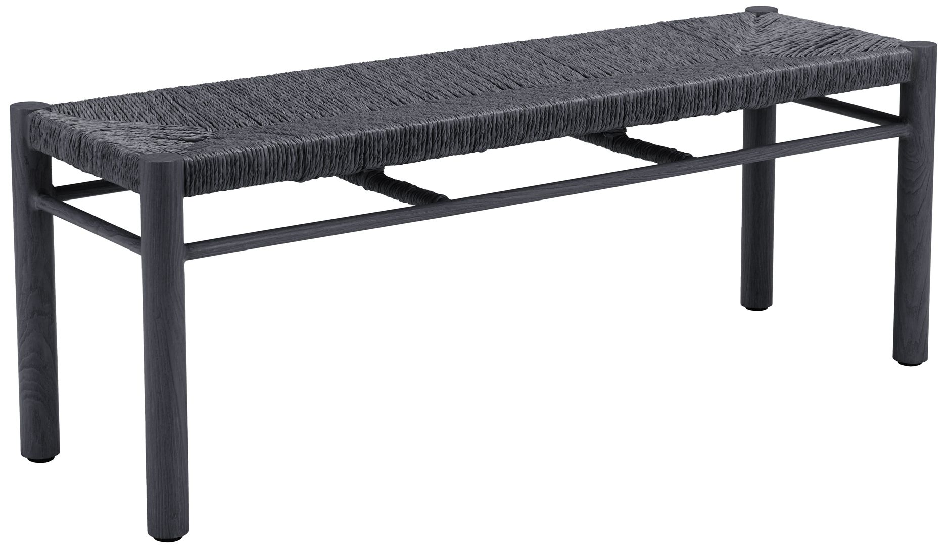 Image 2 Zuo Iska 47 1/4" Black Rectangular Accent Bench more views