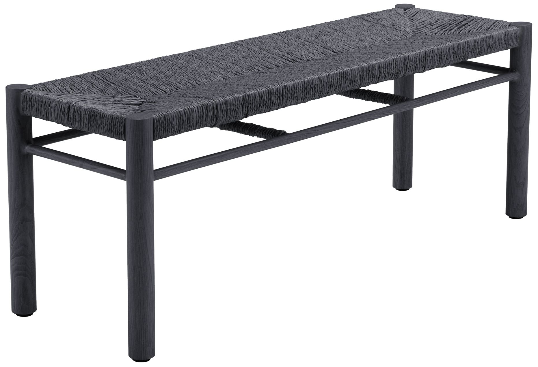 Image 5 Zuo Iska 47 1/4" Black Rectangular Accent Bench more views