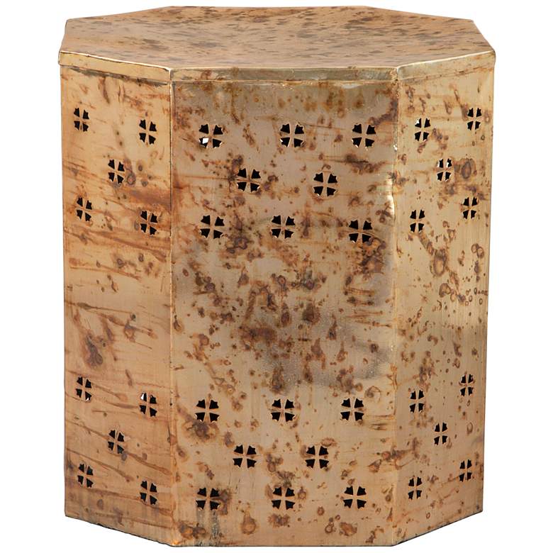 Image 1 Zuo Jane 18 3/4" Wide Antique Copper Side Table