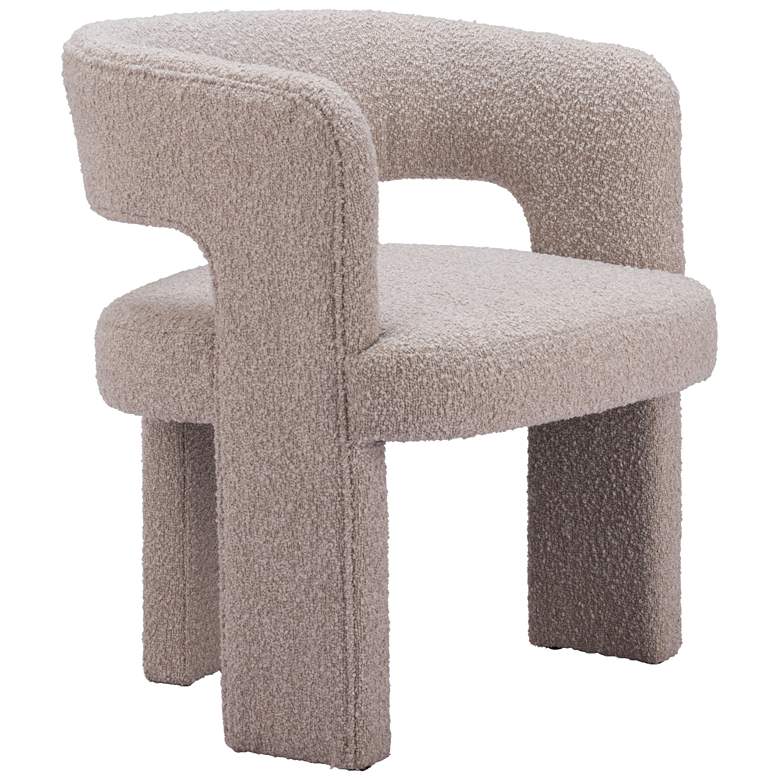 Image 1 Zuo Java 27 1/4" Wide Sandy Beige Fabric Modern Accent Chair