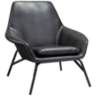 Zuo Javier Black Faux Leather Accent Chair