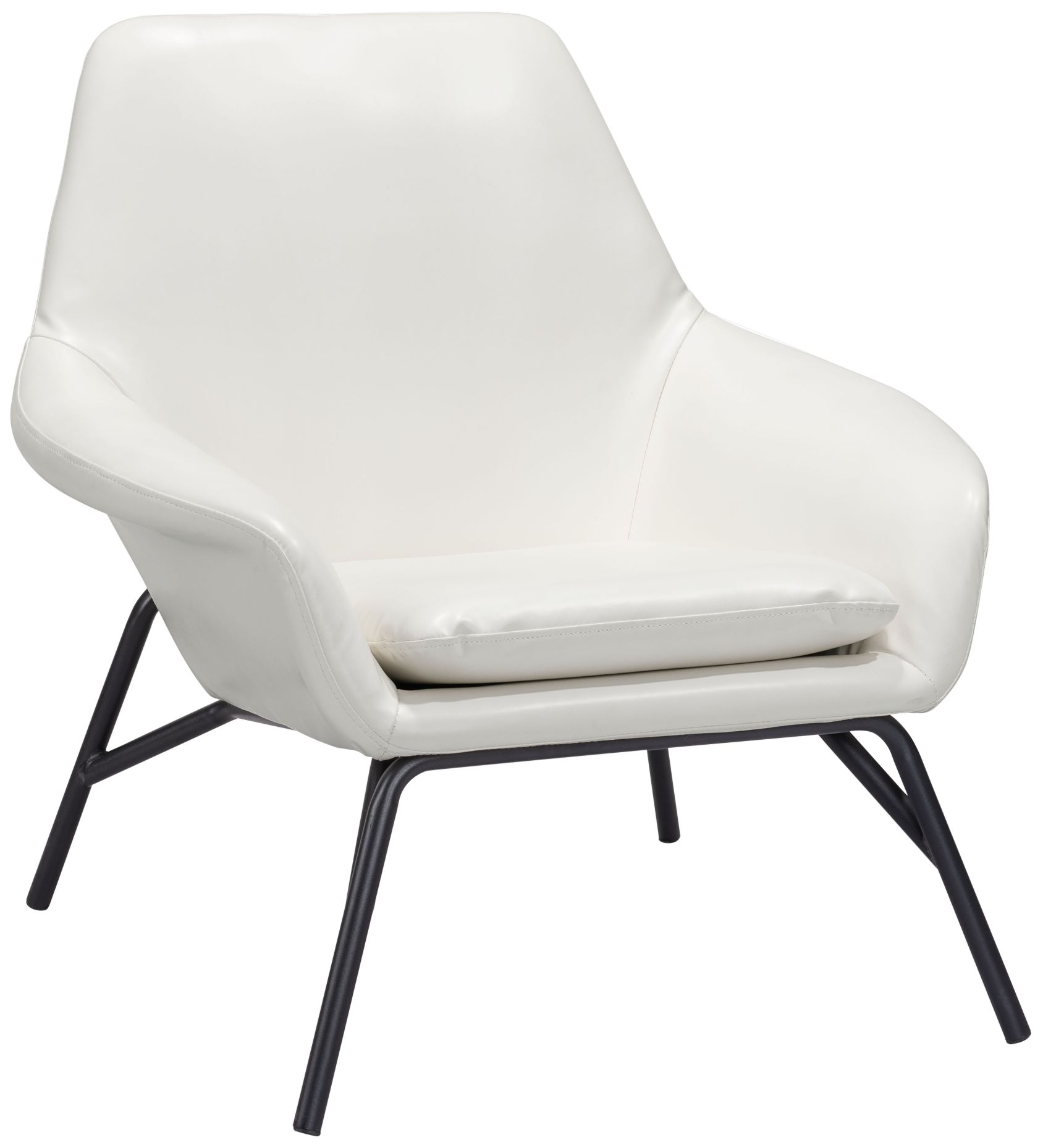 white contemporary accent chair