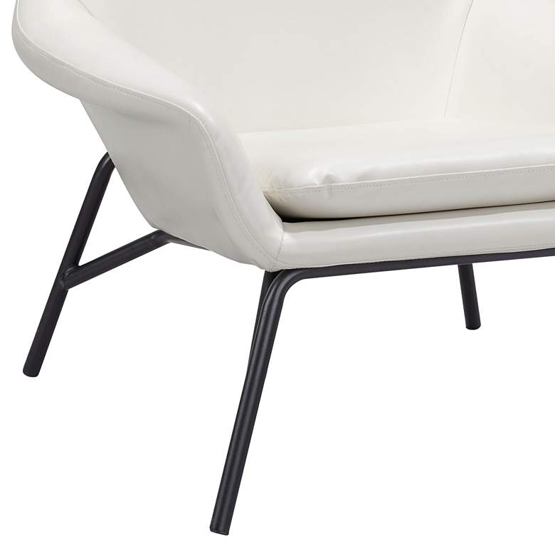Image 3 Zuo Javier White Faux Leather Accent Chair more views