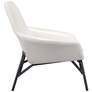Zuo Javier White Faux Leather Accent Chair