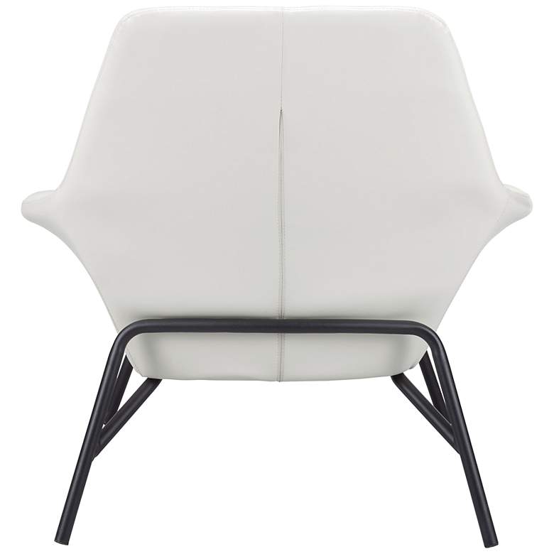 Image 6 Zuo Javier White Faux Leather Accent Chair more views