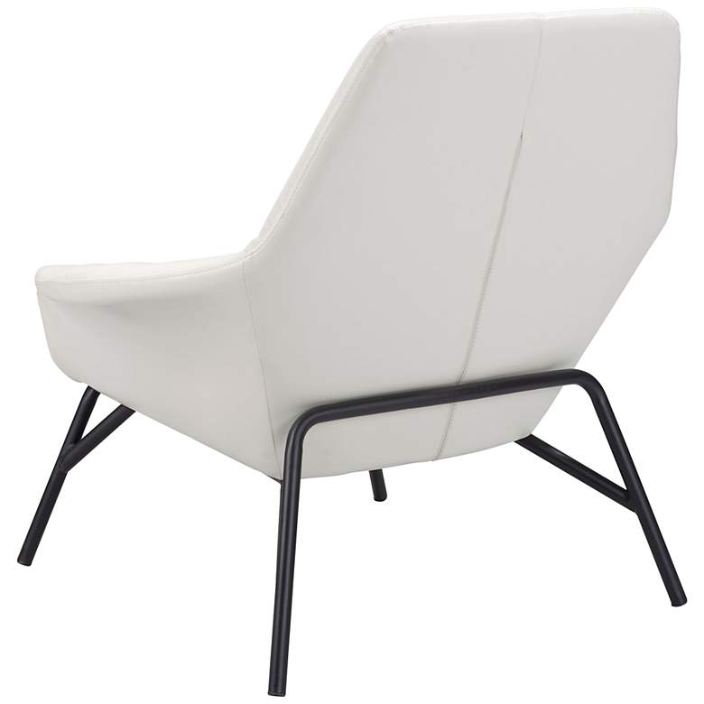 Image 7 Zuo Javier White Faux Leather Accent Chair more views