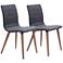 Zuo Jericho Gray Fabric Modern Dining Chairs Set of 2