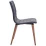Zuo Jericho Gray Fabric Modern Dining Chairs Set of 2 in scene