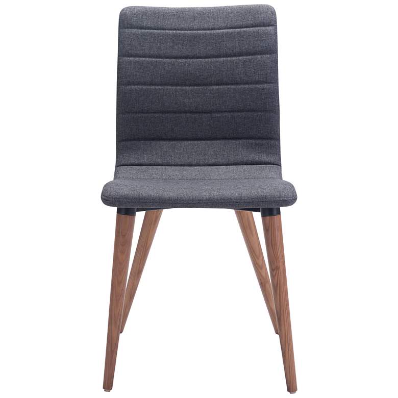 Image 7 Zuo Jericho Gray Fabric Modern Dining Chairs Set of 2 more views