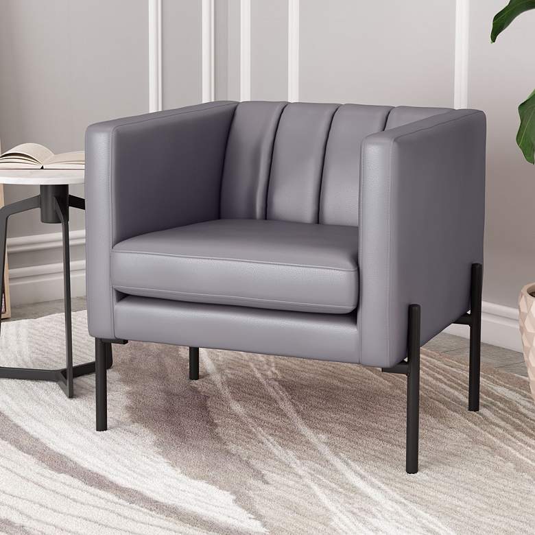 Image 1 Zuo Jess Gray Fabric Accent Chair