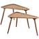 Zuo Jonathan Natural Wood Side Tables Set of 2