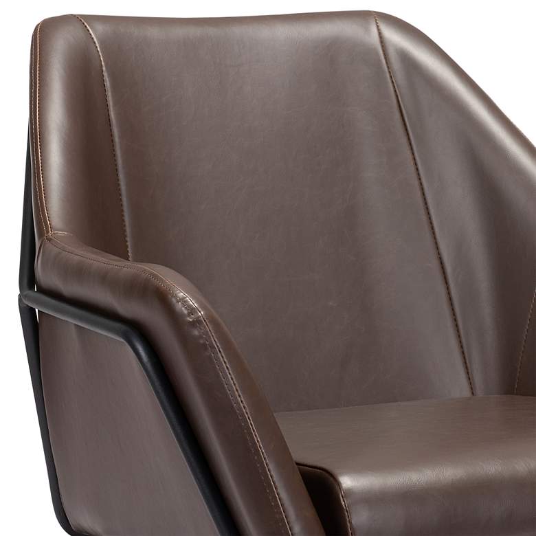 Zuo Jose Brown Faux Leather Accent Chair more views