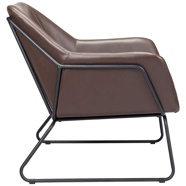 Image 5 Zuo Jose Brown Faux Leather Accent Chair more views