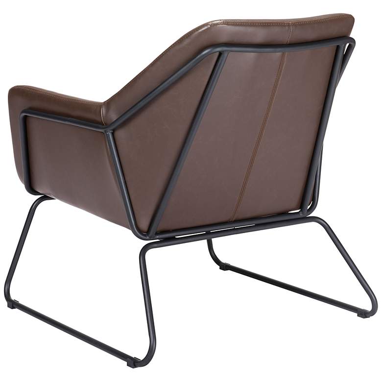 Image 7 Zuo Jose Brown Faux Leather Accent Chair more views