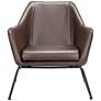 Zuo Jose Brown Faux Leather Accent Chair