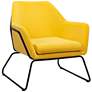 Zuo Jose Yellow Fabric Accent Chair