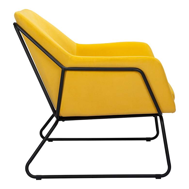 Image 3 Zuo Jose Yellow Fabric Accent Chair more views