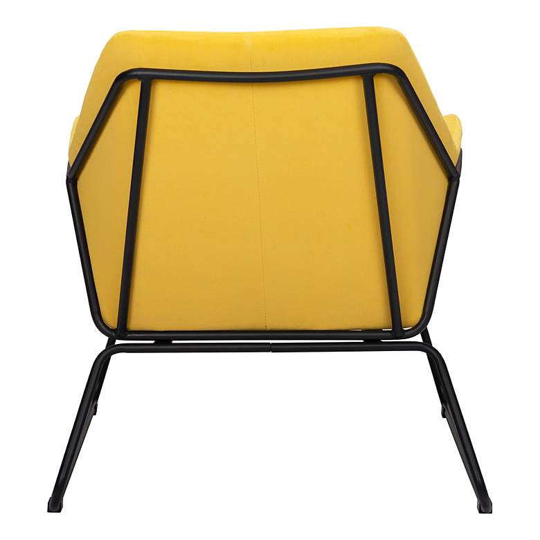 Image 4 Zuo Jose Yellow Fabric Accent Chair more views
