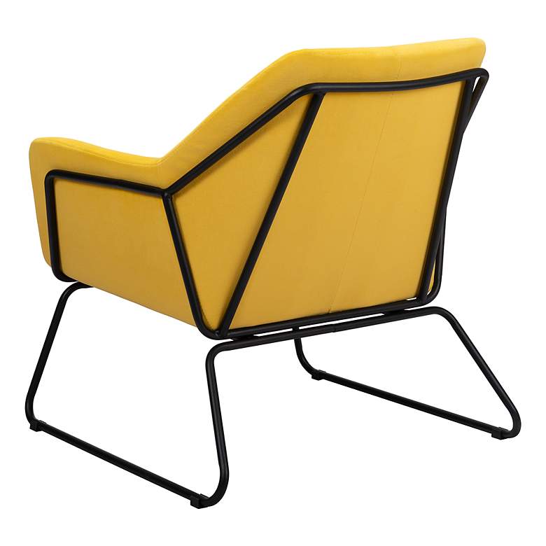 Image 5 Zuo Jose Yellow Fabric Accent Chair more views