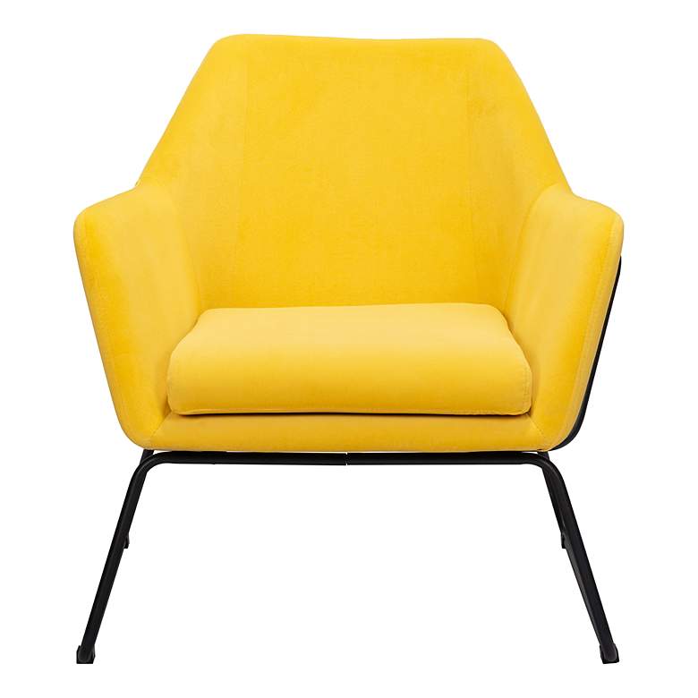 Image 6 Zuo Jose Yellow Fabric Accent Chair more views