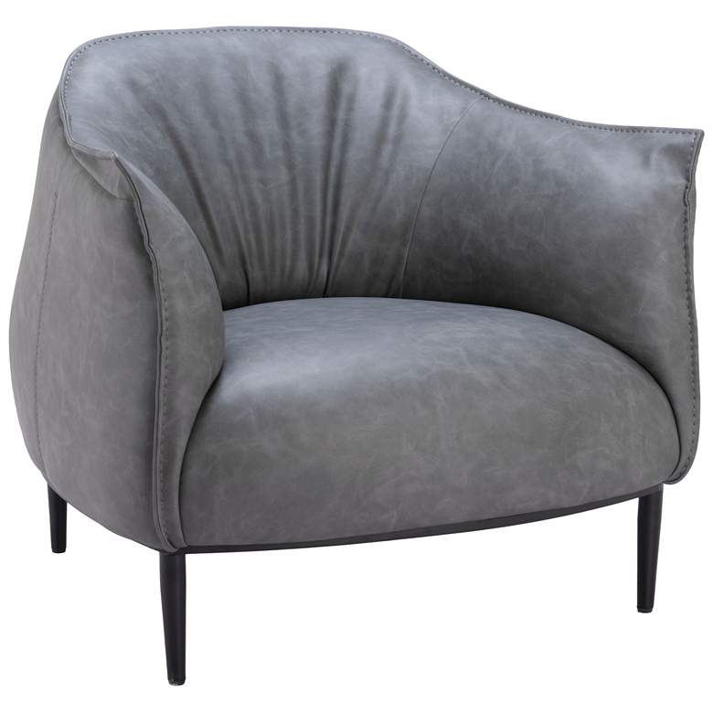 Image 1 Zuo Julian 33" Wide Modern Gray Padded Accent Chair