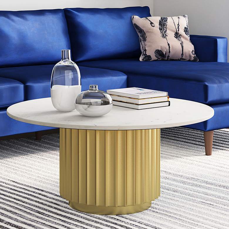Zuo Justin 36&quot; Wide Gold Coffee Table