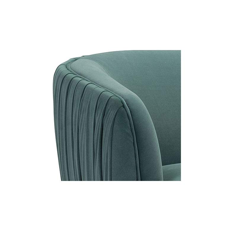 Zuo Karan 70 inch Wide Pleated Green Velvet Sofa more views