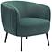 Zuo Karan Pleated Green Velvet Accent Chair