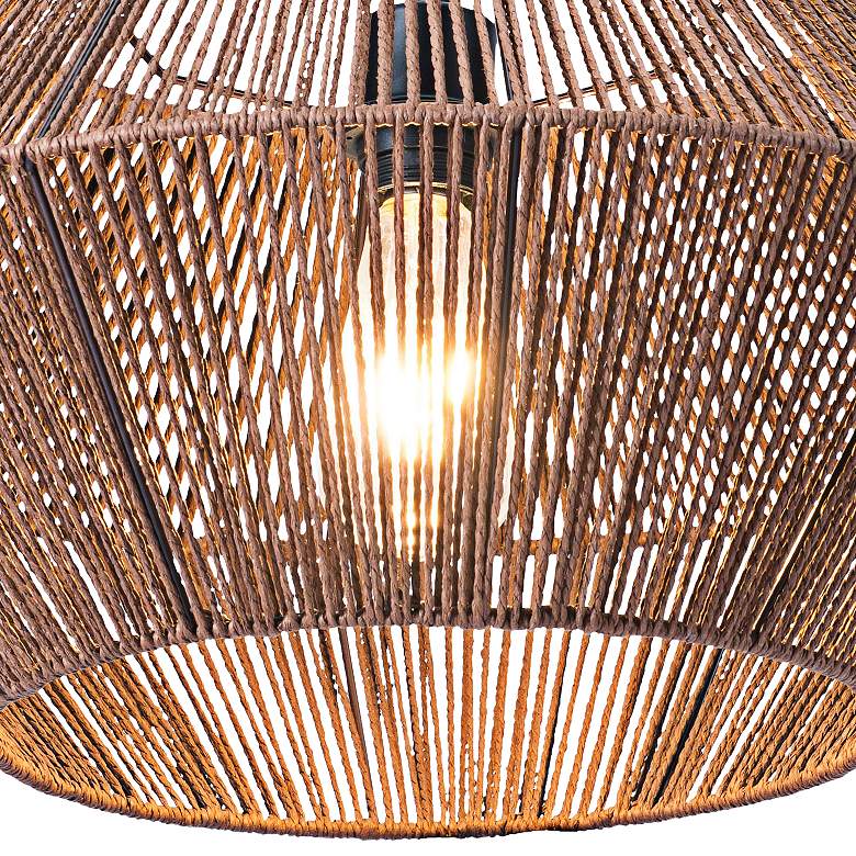 Image 4 Zuo Kendrick 19 3/4" Wide Natural Brown Rope Pendant Light more views
