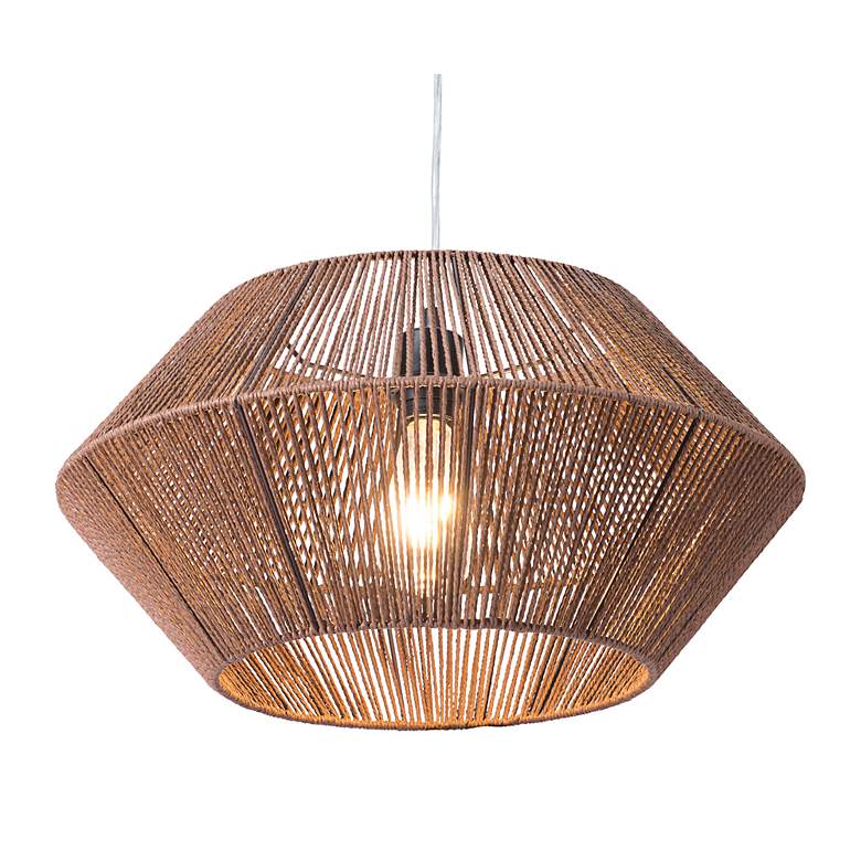 Image 5 Zuo Kendrick 19 3/4" Wide Natural Brown Rope Pendant Light more views