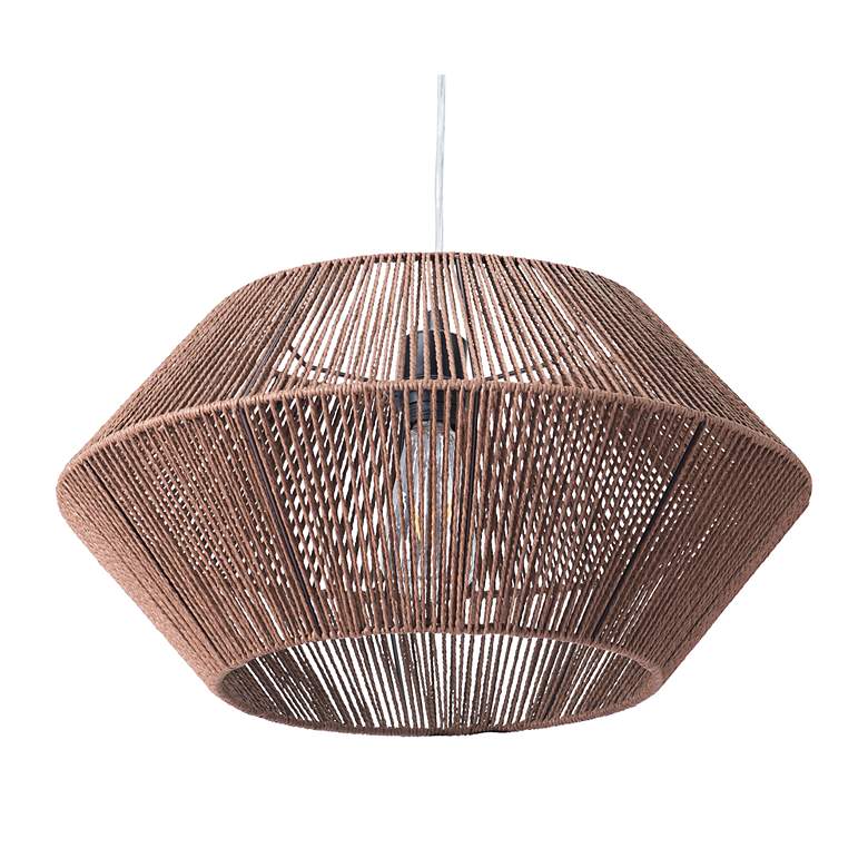 Image 6 Zuo Kendrick 19 3/4" Wide Natural Brown Rope Pendant Light more views