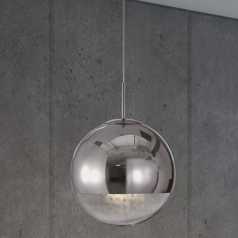 Image 1 Zuo Kinetic 11 3/4" Wide Chrome Globe Mini Pendant