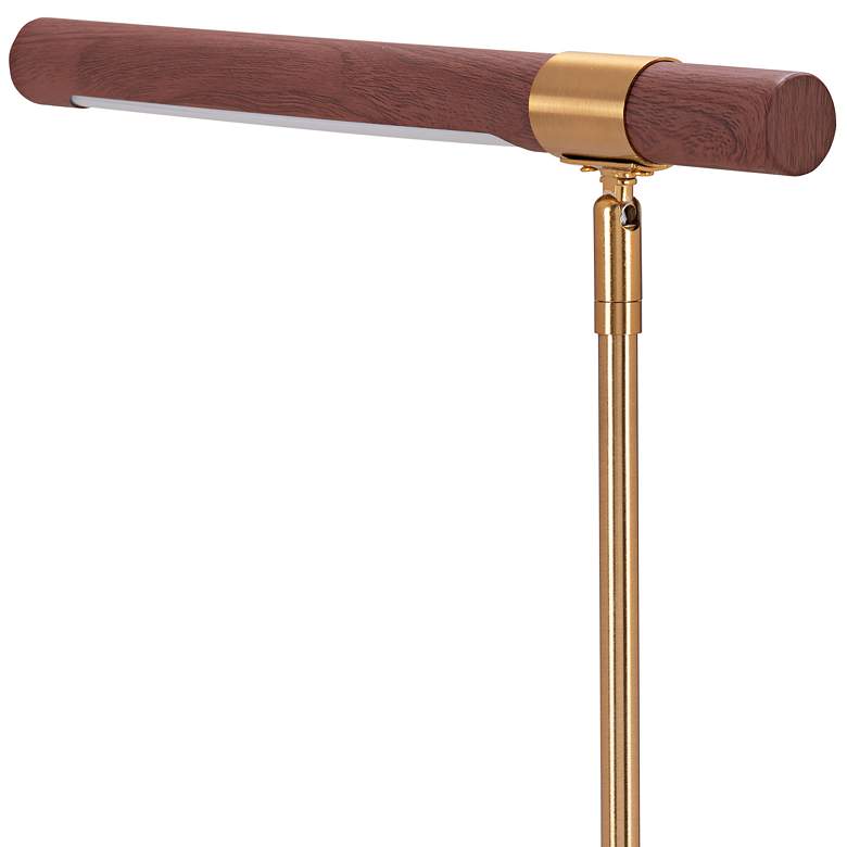 Image 3 Zuo Kippy 17 3/4" High Wood and Brass Modern LED Reading Lamp with USB more views